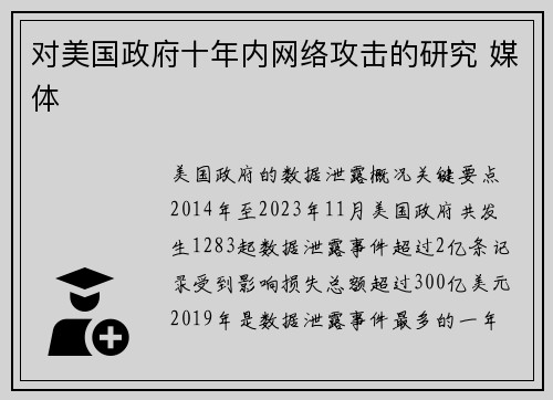 对美国政府十年内网络攻击的研究 媒体